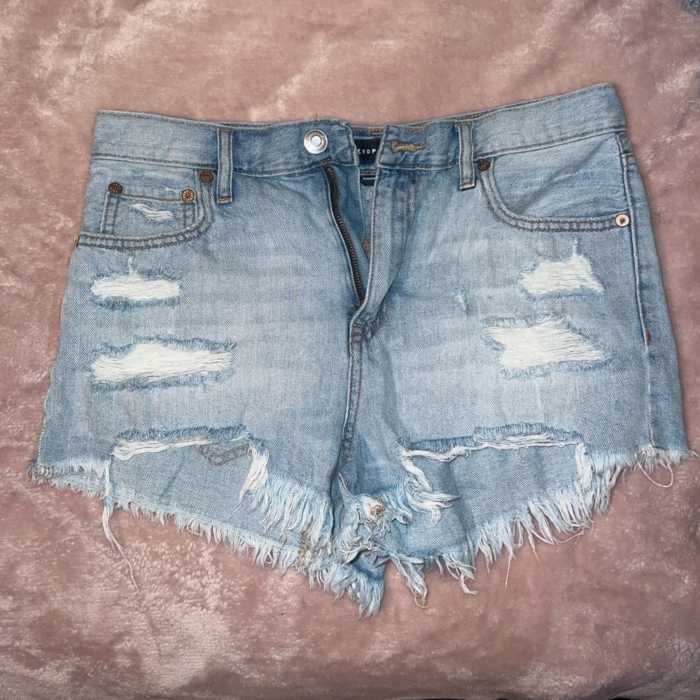 High Rise Denim Jean Shorts